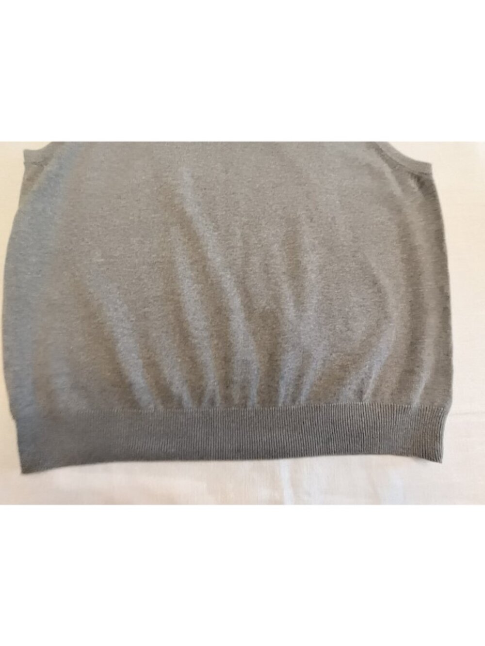 Chaps Men's Logo Knit Sweater Vest Cotton Size XL/TG Classic Gray - Picture 2 of 10